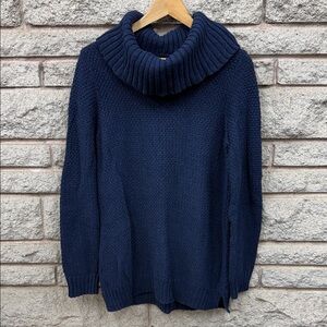 Hilary Radley Deep Blue Cowl Neck Sweater